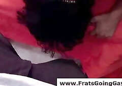 Dorm room gay anal for straight college teens in fraternity