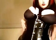 This voluptuous gothic beauty with eye-catching tattoos and a stunning figure showcases her incredible BBW body, emphasizing her massive natural breas