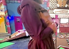 After hours mini golf fun with coworker Averye Madison turns naughty