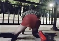 Thai Ladyboy getting Crazy on the Streets Fully Public