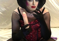 Powerful Make-Up Plumb Plaything SlutDebra Stiff Ravages a ample faux-cock