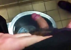 White head grandpa quicky in restroom 2