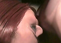 Poor guy is humiliated and punished by sexy redhead tranny