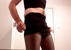 jerk and spunk in stocking