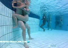 TEASER SHAMELESS TEEN COUPLE FUCKS IN PUBLIC POOL