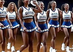 Hot Ai Generated Teen Cheerleader Flawless body Realistic Animated