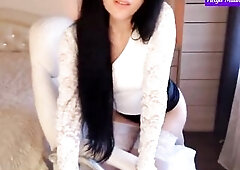 Enchanting Pretty Princess Jessy Chair Tease Daybed Partial Disrobe