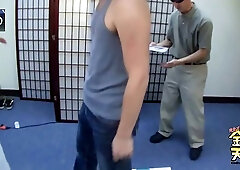 Busty teen babe likes to be fucked hard by a horny guy, while her boyfriend is watching