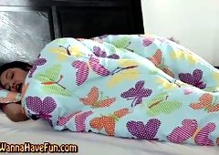 Sleeping teen sucks cock