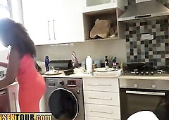 Bad service has serious consequences for large melons Afro teen Anastacia