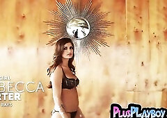 Hot playgirl Rebecca Carter disclosed breathtaking body afte hawt posing in underware so hawt model enjoyed solo action