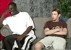 unexperienced white boy gets gangbanged by big black cock