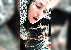 Self play see me grind my large trans love button on my wand and cum