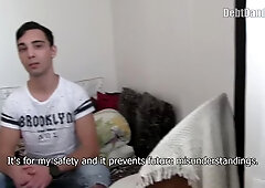 Hairy booty bottom takes a facial after anal