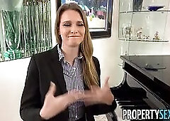 Propertysex boss Lady Ashley spurts by before my open palace to give me some selling tips