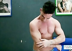 Brunette Beefy Twink Jackson M Stuffs His Ass Hole With A Sex Toy And Cums!