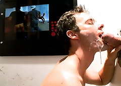 Tricky glory hole gay scene with Cameron Kincade and Brant Dickson