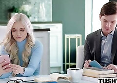 Alex has been crushing on her ta Markus since the 1st day of class, and knowing this guy suggests intimate coach sessions for these who need it. That 
