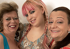 Three Old And Young Lesbians Making Each Other Wet - MatureNL