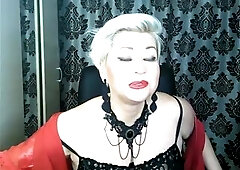 Older indecent wench pounds her snatch and butt with giant dildos in intimate show! This slut is my wife!