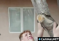 Tall Dangled Jay Stryker Gives Lad Oliver Lamb Strenuous Condom-free Poolside Poke