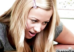 Bayley M shows up to girlfriends apartment Breanna, and is so pleased to watch her this babe jumps into the couch to make vehement lesbo love.