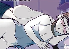 Her Futa Ally is Masturbating next to her in the Daybed