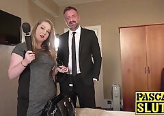 Submissive Chubby Woman Enjoys Nice Rough Sex Threesome - Angelica Kitten