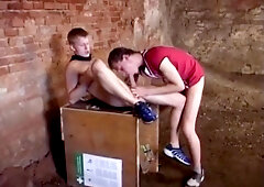 Gay Soccer Hooligans Back-Alley Fucking