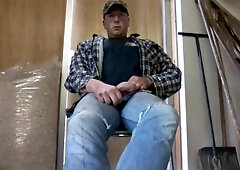 Str8 bear daddy stroke at work 4