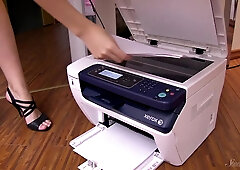 Naughty Coed Debella Takes a Masturbation Break at Work!