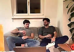 My straight friend jerked me off for the first time