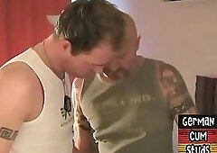 German DILFs 3way breeding for jizzshot after dick blown