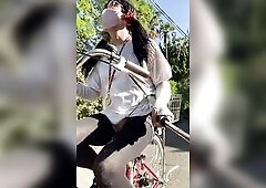 In a parking lot, with the night lights flickering sparsely, I discovered myself playing around in my embarrassing outfit once more this day. I ran we