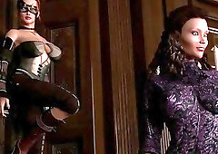 3D futanari fucks another shemale and fills her with cum