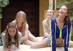 Bitchy ladies Leona MiaKelly and CollinsDiana love pussy-licking