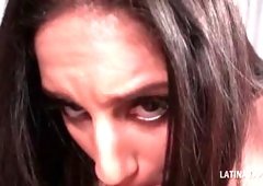 POV nympho latina riding jizz loaded cock with lust