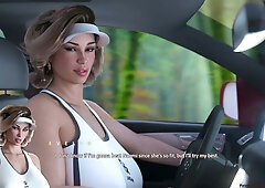POV massage turns intimate with slow teasing, downblouse glances and upskirt moments