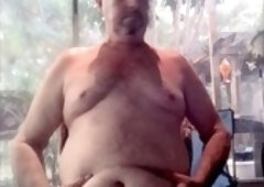 Hairy man, webcam, thick