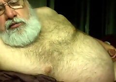 Silver Fox Jacks Off
