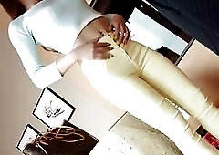 Japanese ladyboy with a hard cock fucked by her man