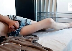 testing my remote-controlled toy and intensely enjoying my jerk-off pont of time with intensive cumming