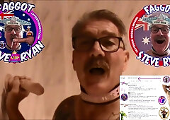 FAGGOT STEVE RYAN STROKES HIS FAGGOT PECKER