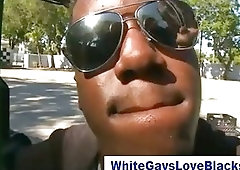 Black thug takes facial from white