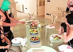 Naughty blonde femdom fetish hottie rams ass with strapon