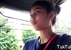 Horny boy makes his oriental girlfriend moan with orgasm