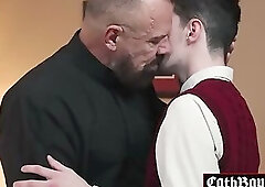 Horny Priest Max Sargent Takes Advantage of Altar Boy Tyga Knottz in Steamy Encounter