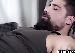 Muscular hunk hammers stepson bare after being sucked off