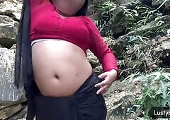 Big melons, outdoor, big natural tits