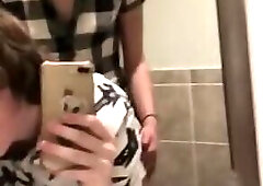 Trans girl fucks sissy boy in bathroom